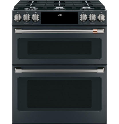 Caf(eback)™ 30" Smart Slide-In, Front-Control, Dual-Fuel, Double-Oven Range with Convection