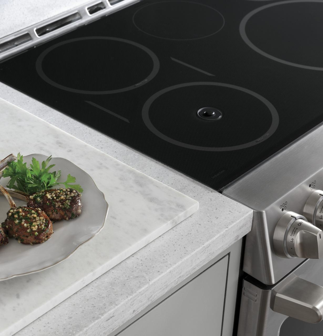 Cafe CHS90XP2MS1 CAF(EBACK)™ 30" Smart Slide-In, Front-Control, Induction and Convection Range with In-Oven Camera