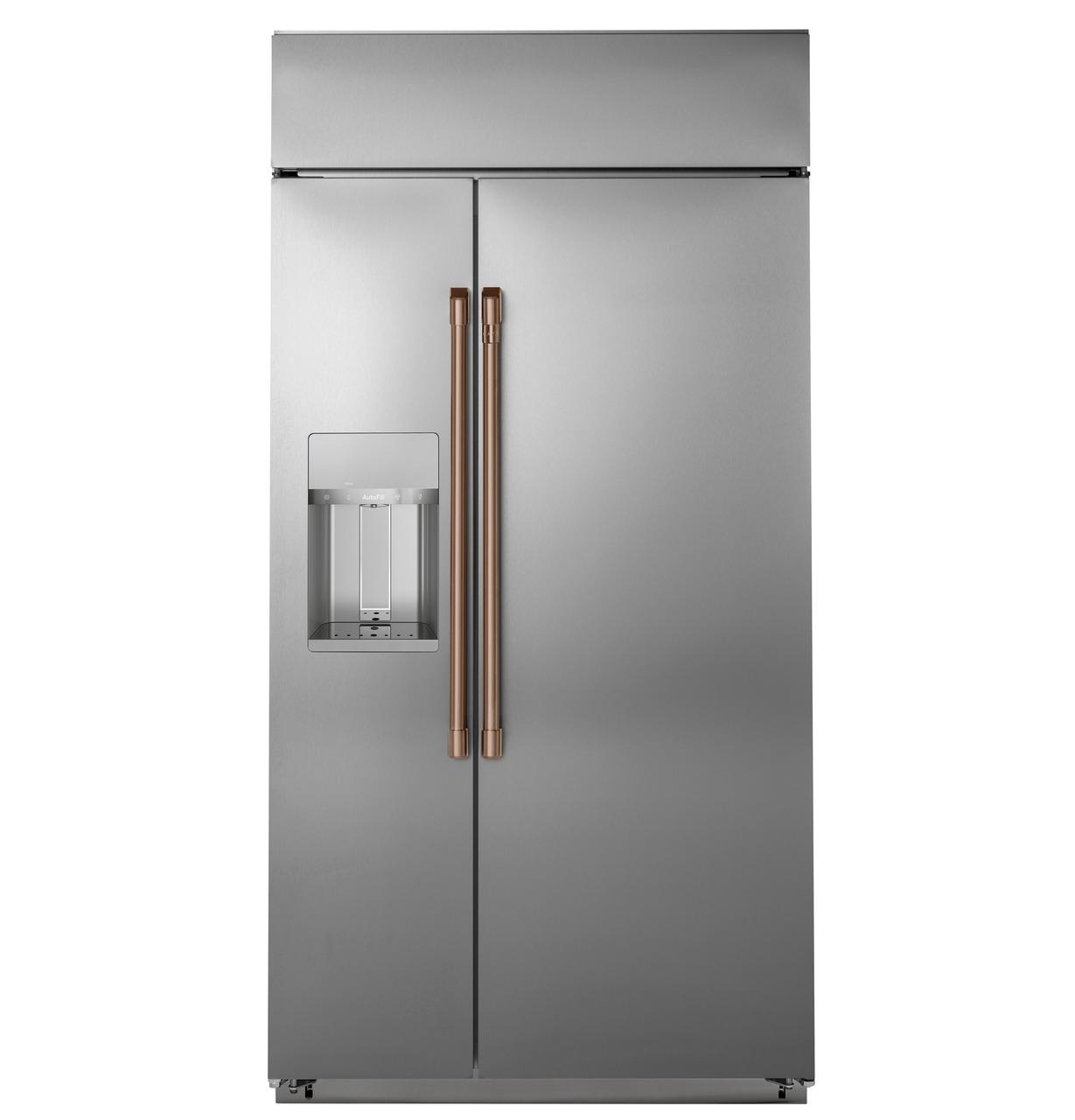 Cafe CSB42YP2RS1 Caf(eback)™ 42" Smart Built-In Side-by-Side Refrigerator with Dispenser