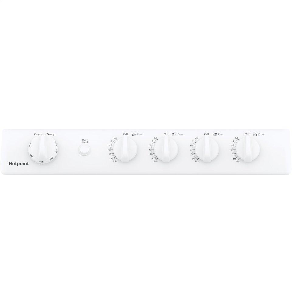 RGAS300DMWW Hotpoint® 24" Front-Control Free-Standing Gas Range with Large Window