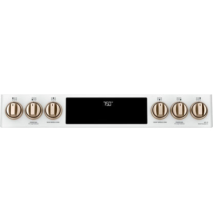Cafe CGS750P4MW2 CAF(EBACK)™ 30" Smart Slide-In, Front-Control, Gas Double-Oven Range with Convection