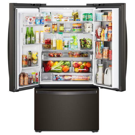 WRF974CIHV Whirlpool® 36-inch Wide Counter Depth French Door-within-Door Refrigerator - 24 cu. ft. - Black Stainless