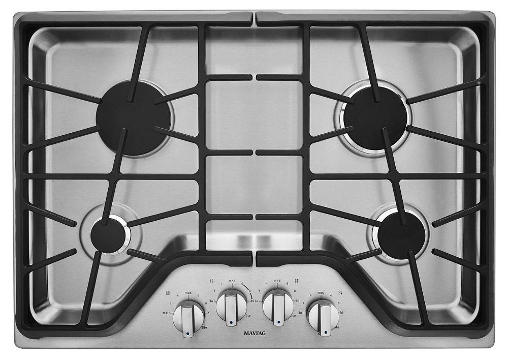 Maytag 30-inch Wide Gas Cooktop with DuraGuard Protection Finish