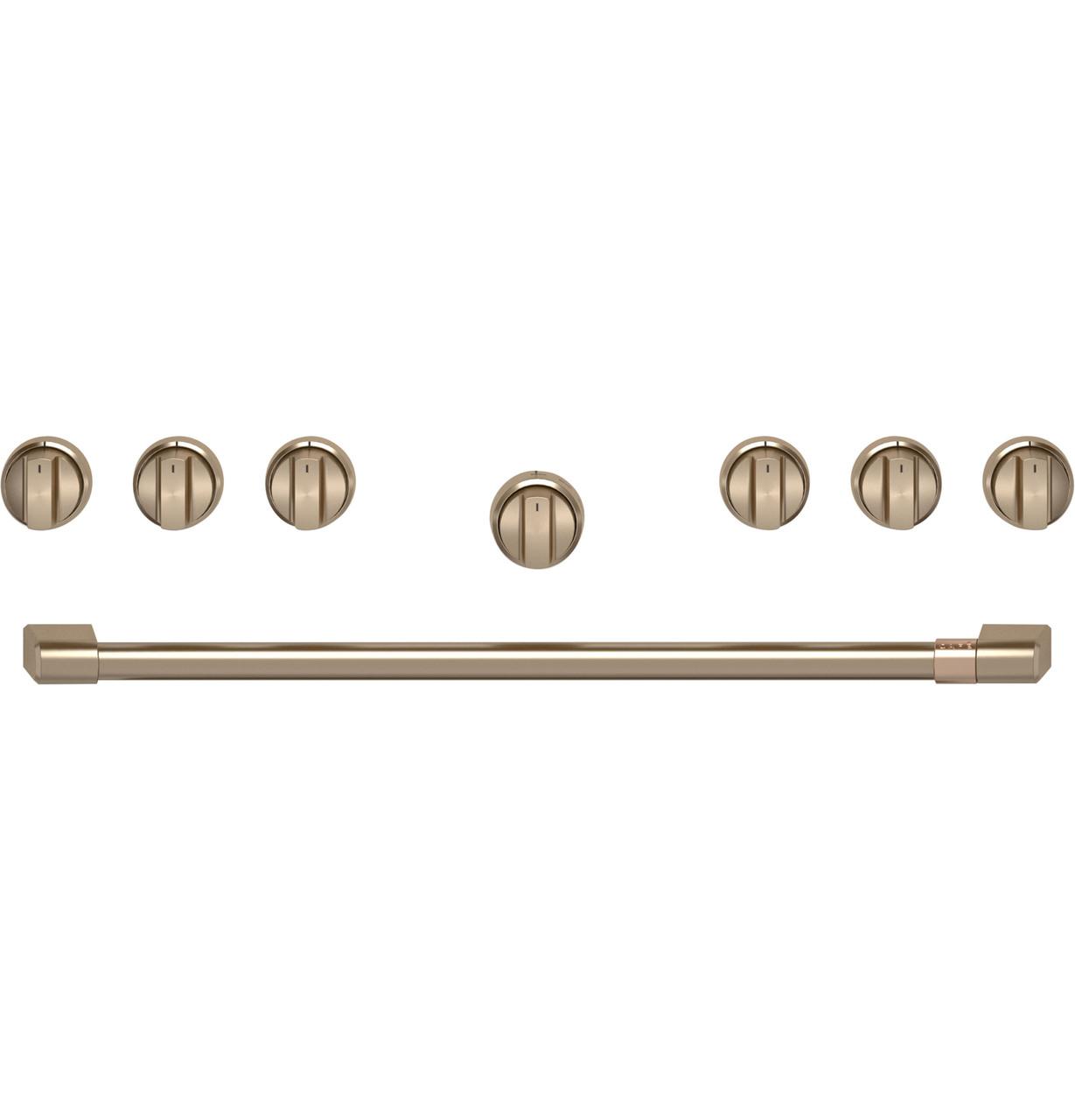 Cafe CXPR6HKPTBZ CAF(EBACK)™ 36" Brushed Bronze Handle & Knob Set for Pro Range and Rangetop