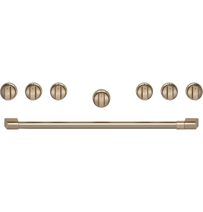 Cafe CXPR6HKPTBZ CAF(EBACK)™ 36" Brushed Bronze Handle & Knob Set for Pro Range and Rangetop