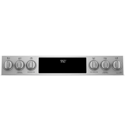 Cafe C2S950P2MS1 CAF(EBACK)™ 30" Smart Slide-In, Front-Control, Dual-Fuel, Double-Oven Range with Convection