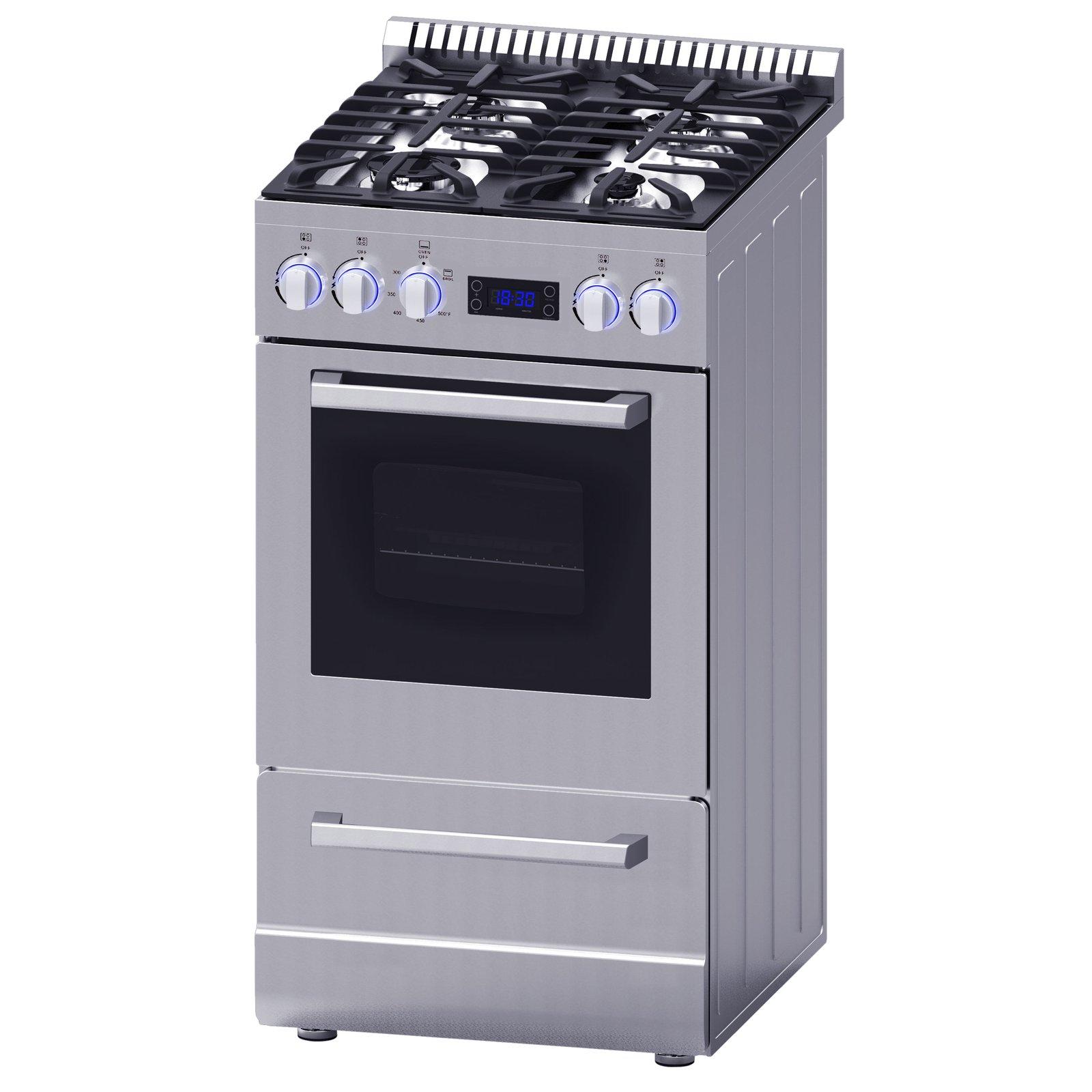 DGR20P3S Avanti ELITE Series 20" Gas Range Oven - Stainless Steel / 2.1 cu. ft.