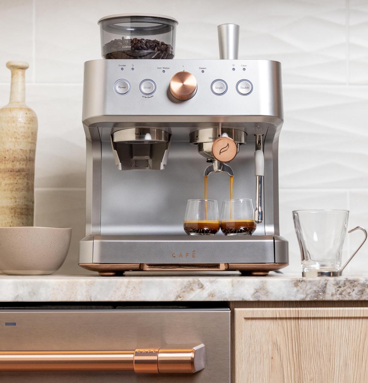 Cafe C7CESAS2RS3 CAF(EBACK)™ BELLISSIMO Semi Automatic Espresso Machine + Frother