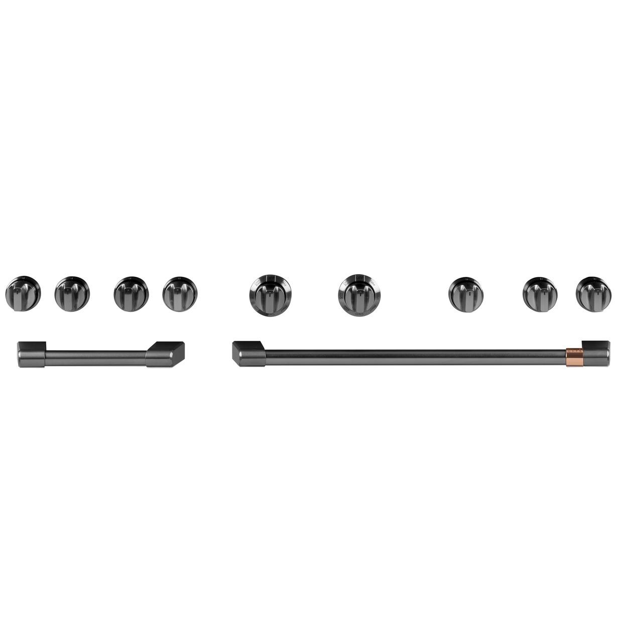 Cafe CXPR8HKPMBT CAF(EBACK)™ 48" Brushed Black Handle & Knob Set for Pro Range and Rangetop