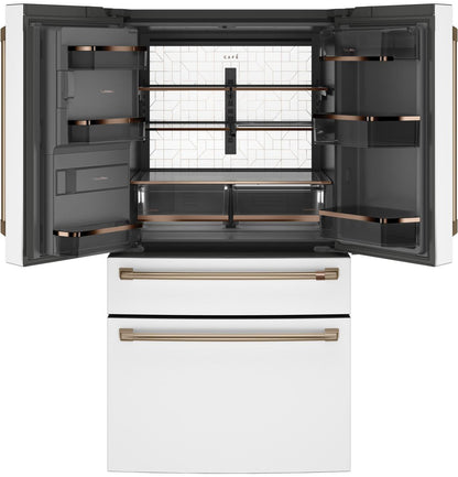 Cafe CXE22DP4PW2 CAF(EBACK)™ ENERGY STAR 22.3 Cu. Ft. Smart Counter-Depth 4-Door French-Door Refrigerator