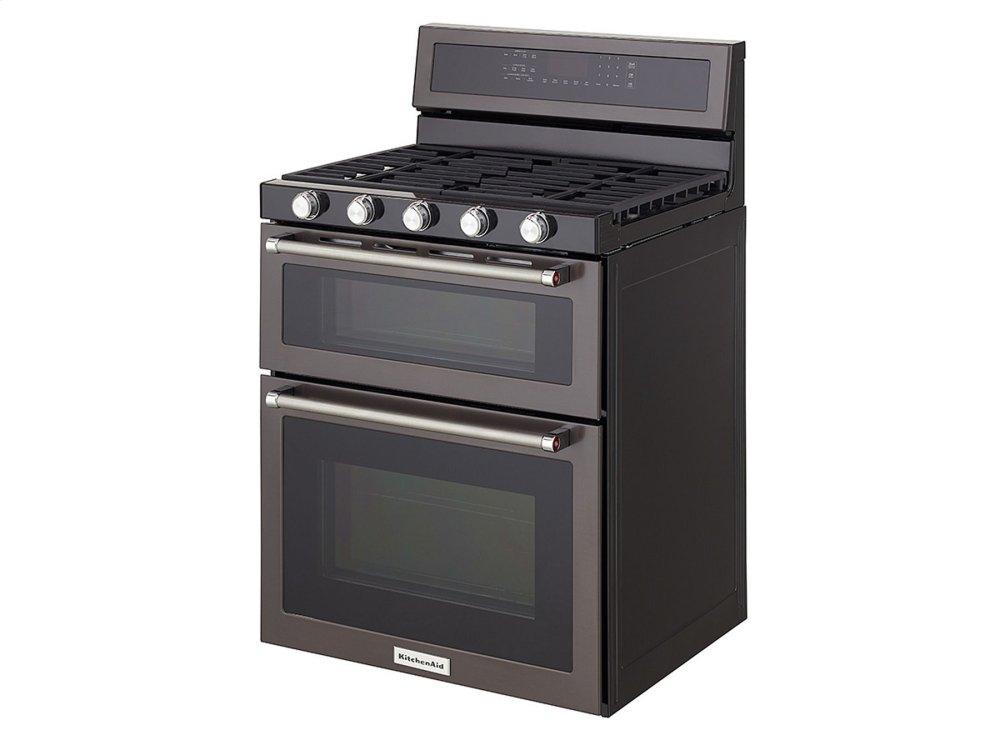 Kitchenaid KFGS530ESS 30-Inch 5 Burner Gas Convection Range with Warming Drawer - Stainless Steel