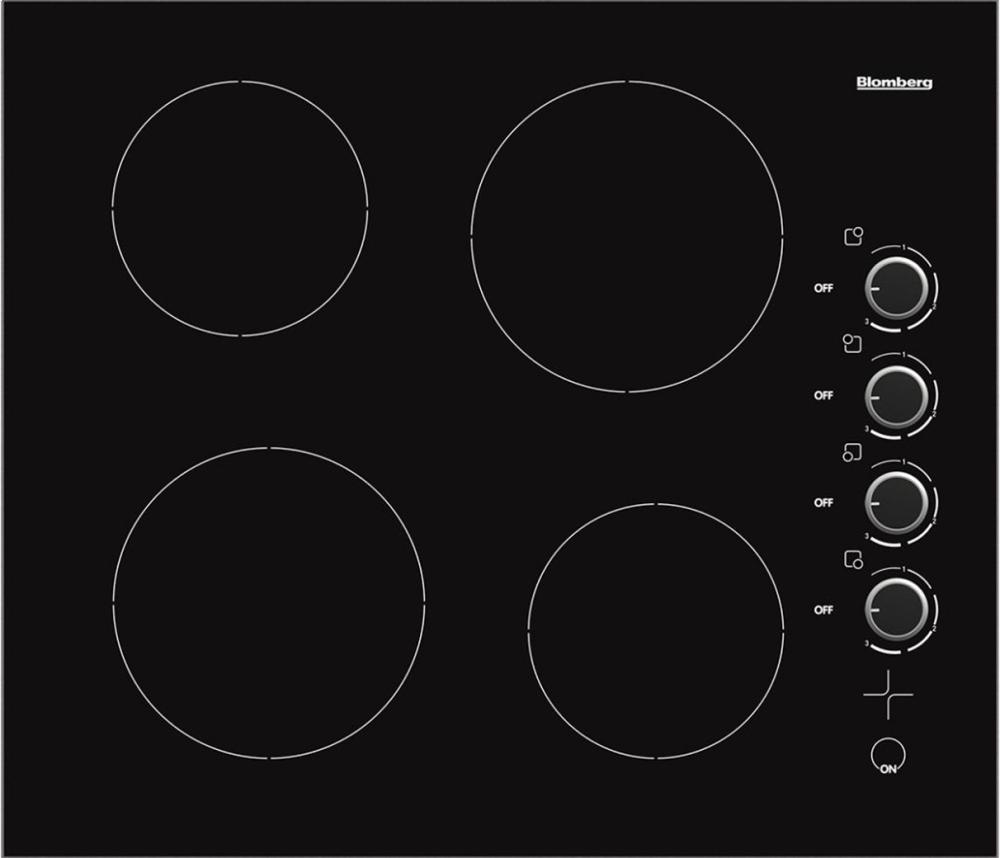 Blomberg Appliances CTE24402 24in electric cooktop, 4 burner, knob controls
