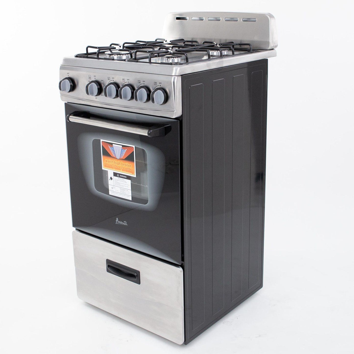 GR2013CSS Avanti 20" Gas Range - Stainless Steel