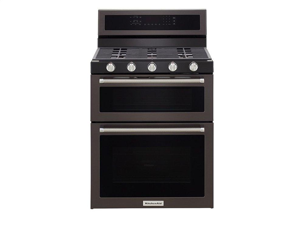 Kitchenaid KFGS530ESS 30-Inch 5 Burner Gas Convection Range with Warming Drawer - Stainless Steel