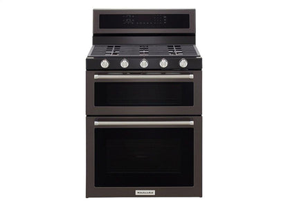 Kitchenaid KFGS530ESS 30-Inch 5 Burner Gas Convection Range with Warming Drawer - Stainless Steel