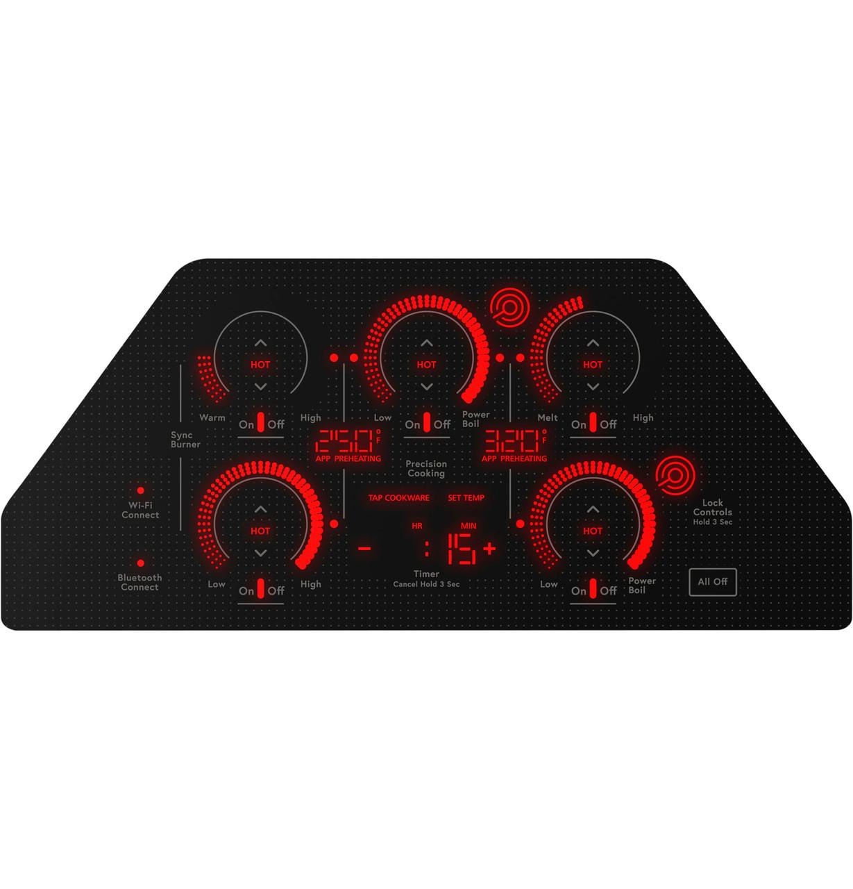 Cafe CEP90361TBB Caf(eback)™ 36" Touch-Control Electric Cooktop