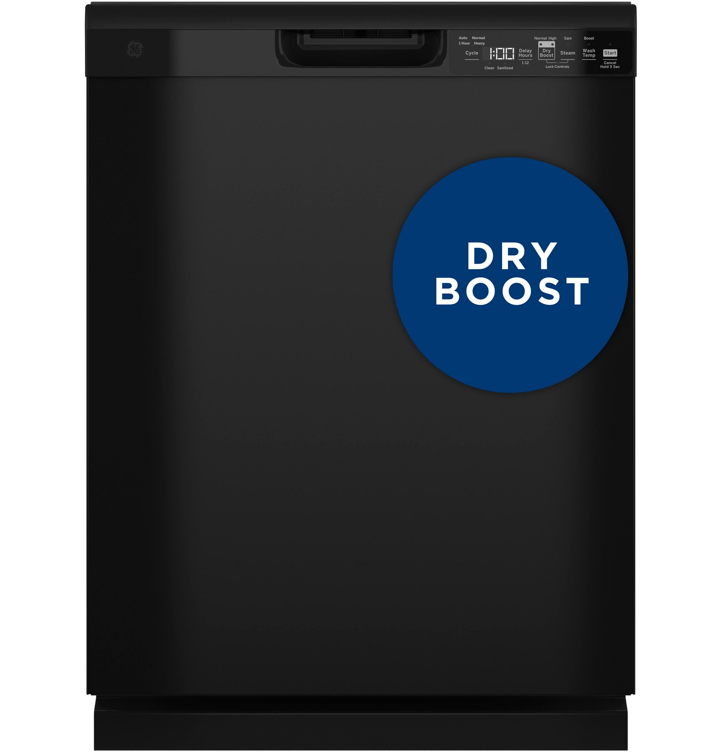 GE® ENERGY STAR® Front Control with Plastic Interior Dishwasher with Sanitize Cycle