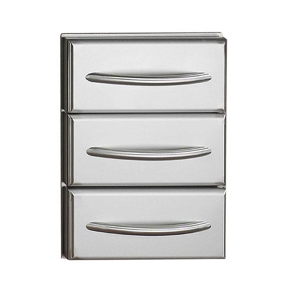 Napoleon Bbq N3700360 Flat Stainless Steel Built-In Triple Drawer Set