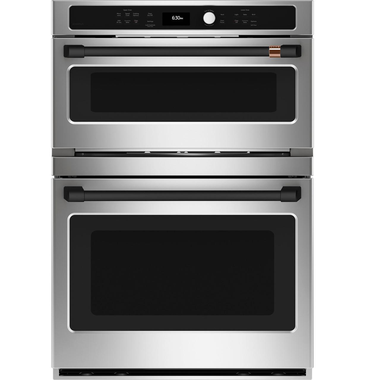 Cafe CTC912P2NS1 CAF(EBACK)™ 30 in. Combination Double Wall Oven with Convection and Advantium® Technology