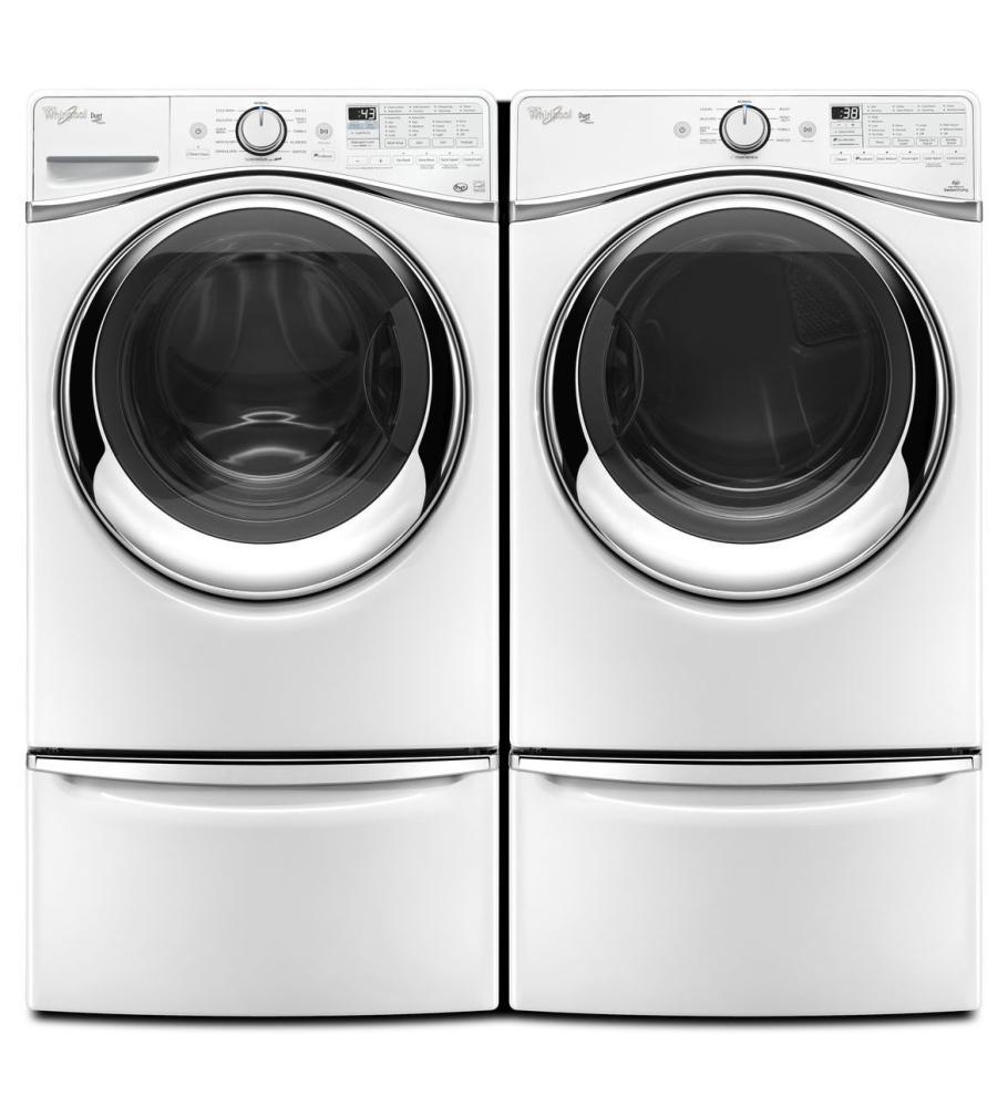 Whirlpool WGD97HEDW 7.3 cu. ft. Duet® Front Load Gas Steam Dryer with SilentSteel™ Dryer Drum