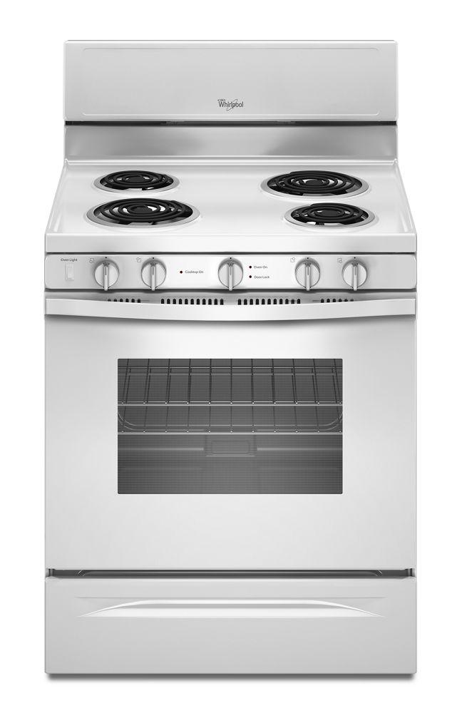 Whirlpool WFC340S0EW 4.8 Cu. Ft. Freestanding Electric Range with High-Heat Self-Cleaning System