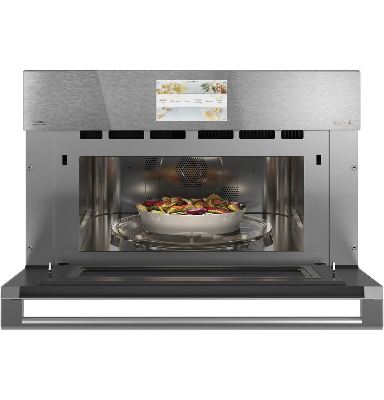 Cafe CSB913M2NS5 Caf(eback)™ 30" Smart Five in One Oven with 120V Advantium® Technology in Platinum Glass