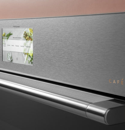 Cafe CTS70DM2NS5 CAF(EBACK)™ 30" Smart Single Wall Oven with Convection in Platinum Glass