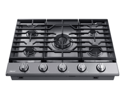 Dacor DTG30P875NS Transitional 30" Gas Cooktop, Silver Stainless Steel, Natural Gas/Liquid Propane