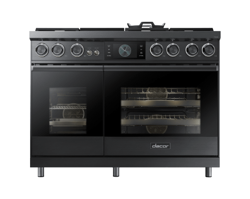 Dacor DOP48M96DPM 48" Pro Dual-Fuel Steam Range, Graphite Stainless Steel, Liquid Propane