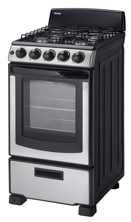 DR202BSSGLP Danby 20" Wide Gas Range in Stainless Steel