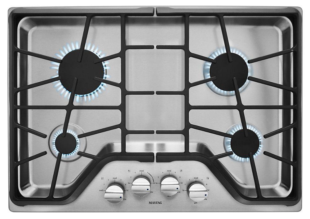 Maytag 30-inch Wide Gas Cooktop with DuraGuard Protection Finish
