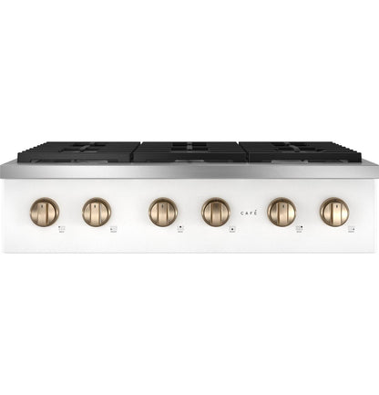 Cafe CGU366P4TW2 CAF(EBACK)™ 36" Commercial-Style Gas Rangetop with 6 Burners (Natural Gas)