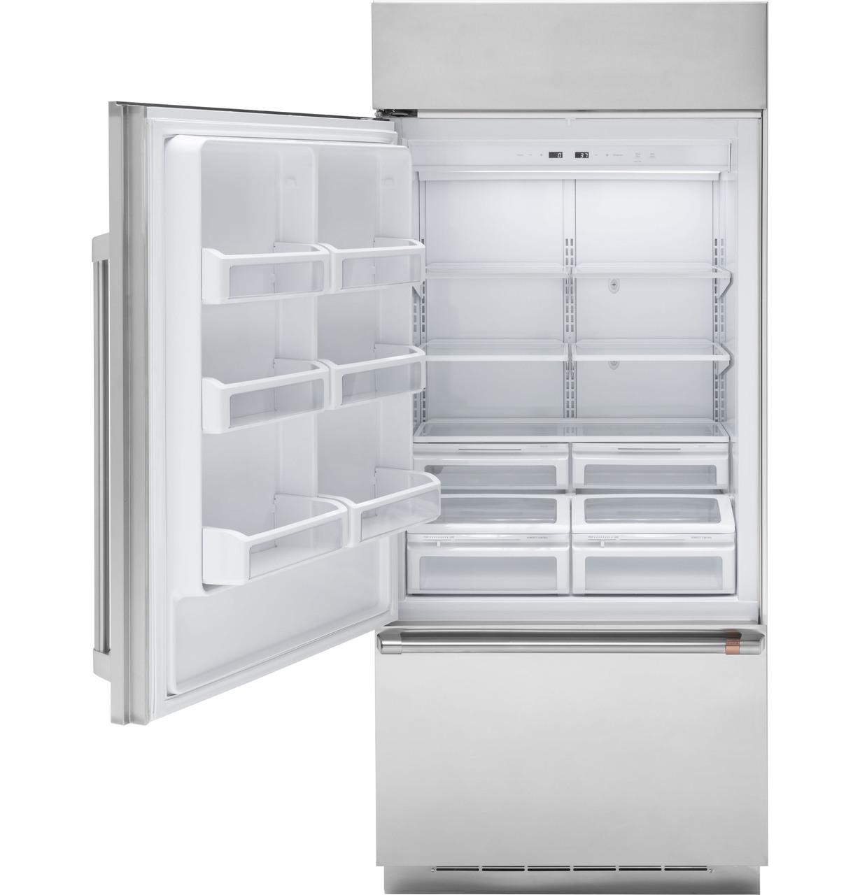 Cafe CDB36LP2RS1 Caf(eback)™ 21.3 Cu. Ft. Built-In Bottom-Freezer Refrigerator