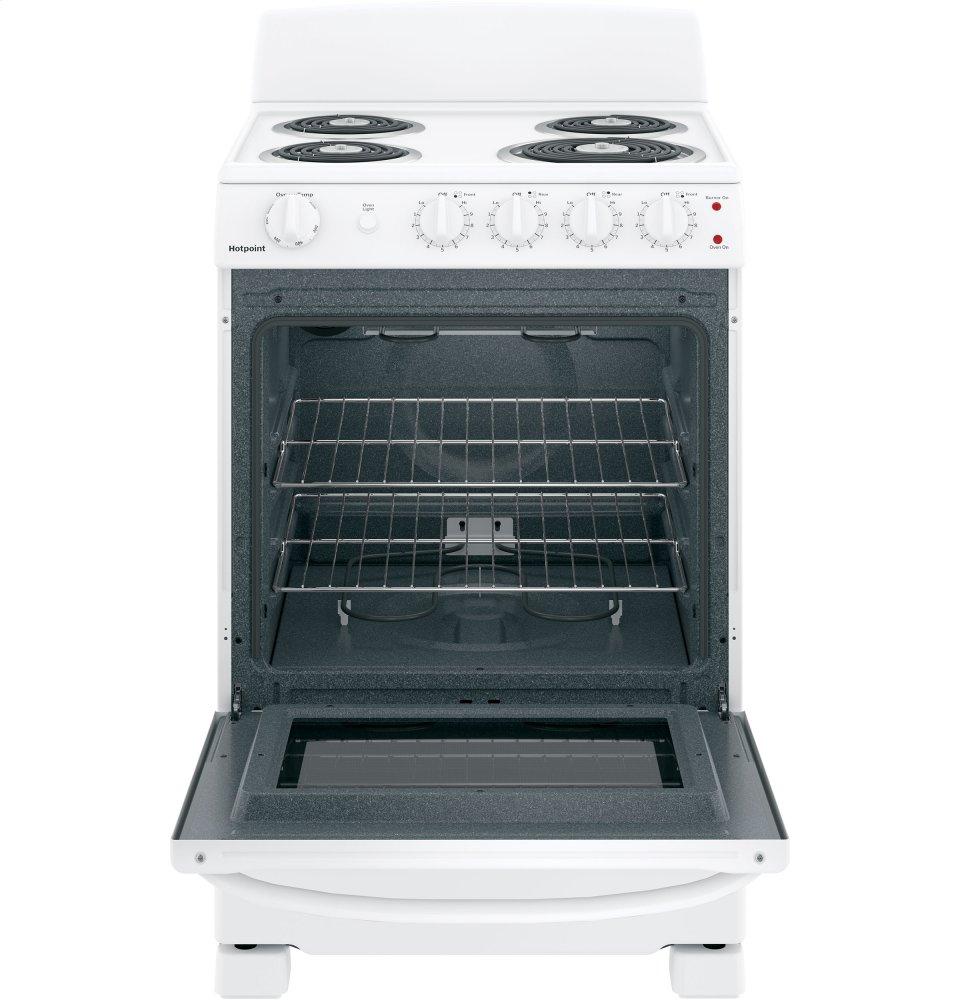 Hotpoint® 24" Electric Free-Standing Front-Control Range