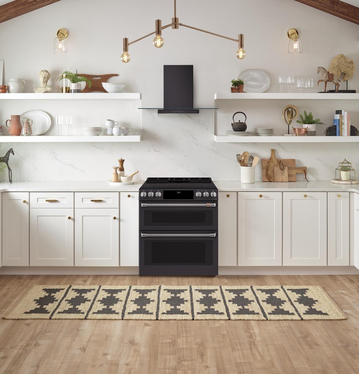 Cafe CHS950P3MD1 CAF(EBACK)™ 30" Smart Slide-In, Front-Control, Induction and Convection Double-Oven Range