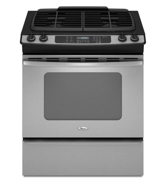 Whirlpool GW397LXUS 30-inch Self-Cleaning Slide-In Gas Range