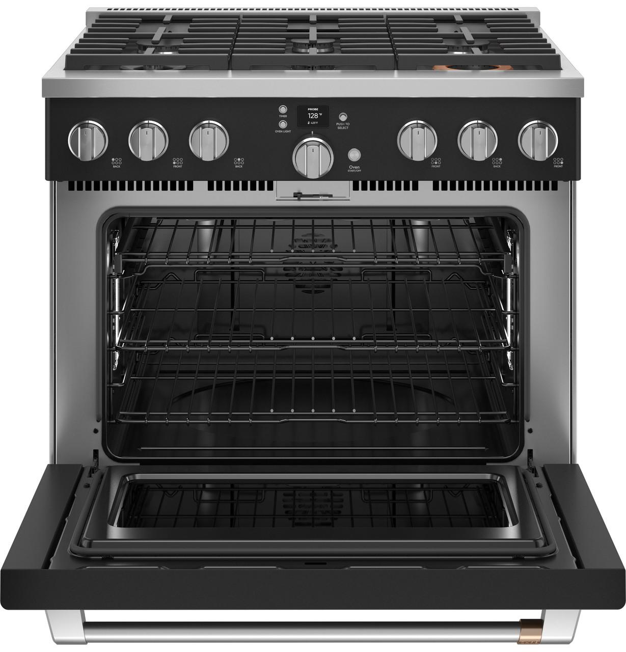 Cafe C2Y366P3TD1 CAF(EBACK)™ 36" Smart Dual-Fuel Commercial-Style Range with 6 Burners (Natural Gas)