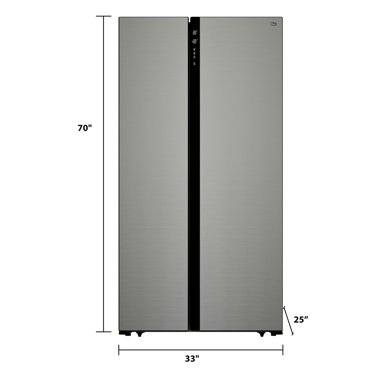 Avanti 5.5 cu. ft. Compact Refrigerator, Side by Side Design, in Stainless  Steel (RMS551SS)