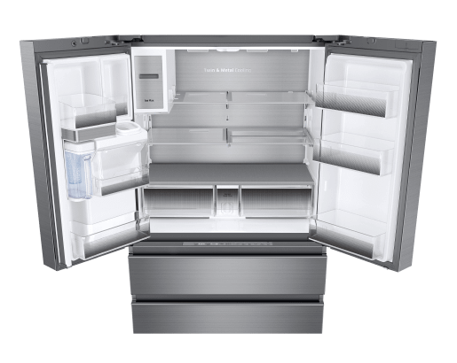 36" Counter Depth French Door Bottom Freezer, Silver Stainless Steel