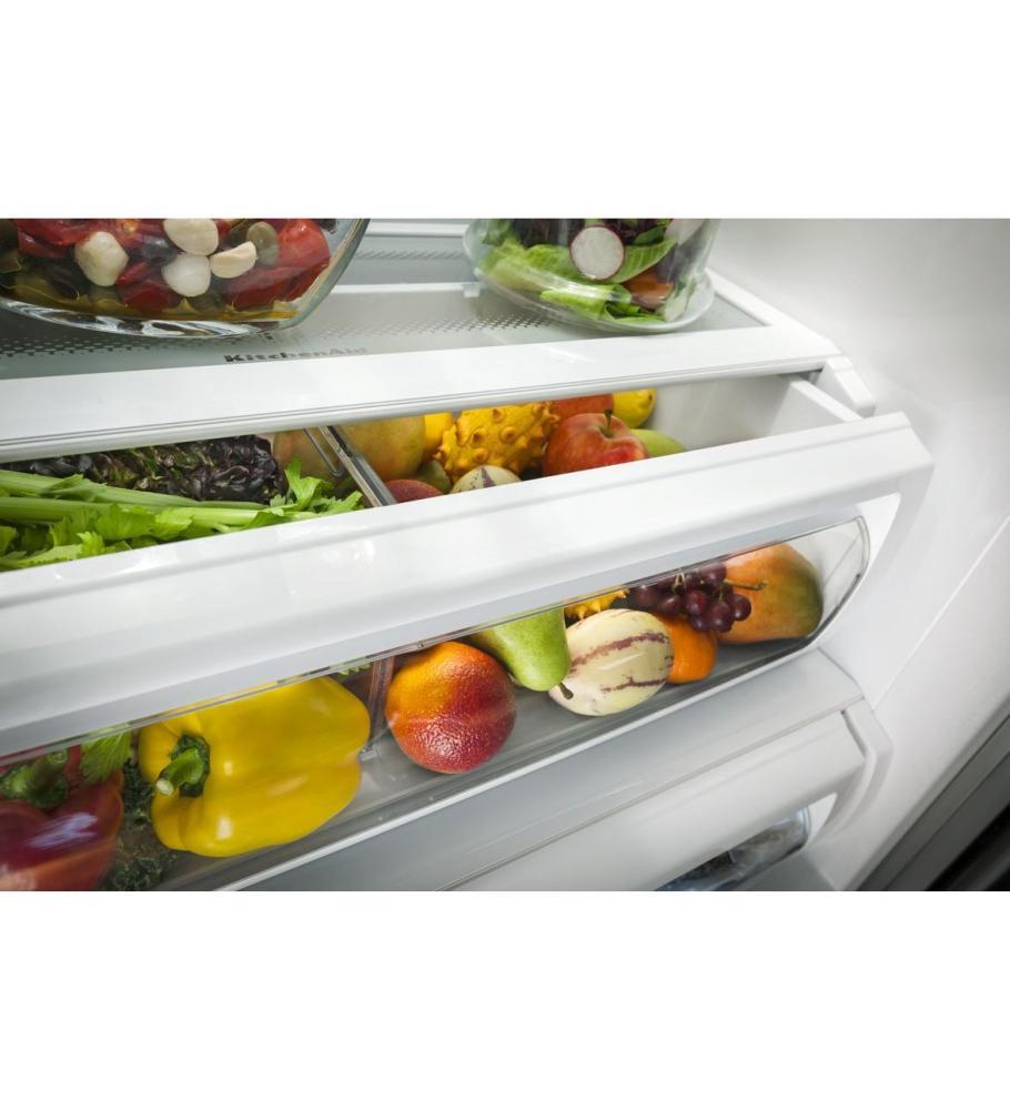 Kitchenaid KBRO36FTX 20.8 Cu. Ft. 36-Inch Width Built-In Bottom-Freezer Refrigerator, Overlay Panel-Ready - Panel Ready