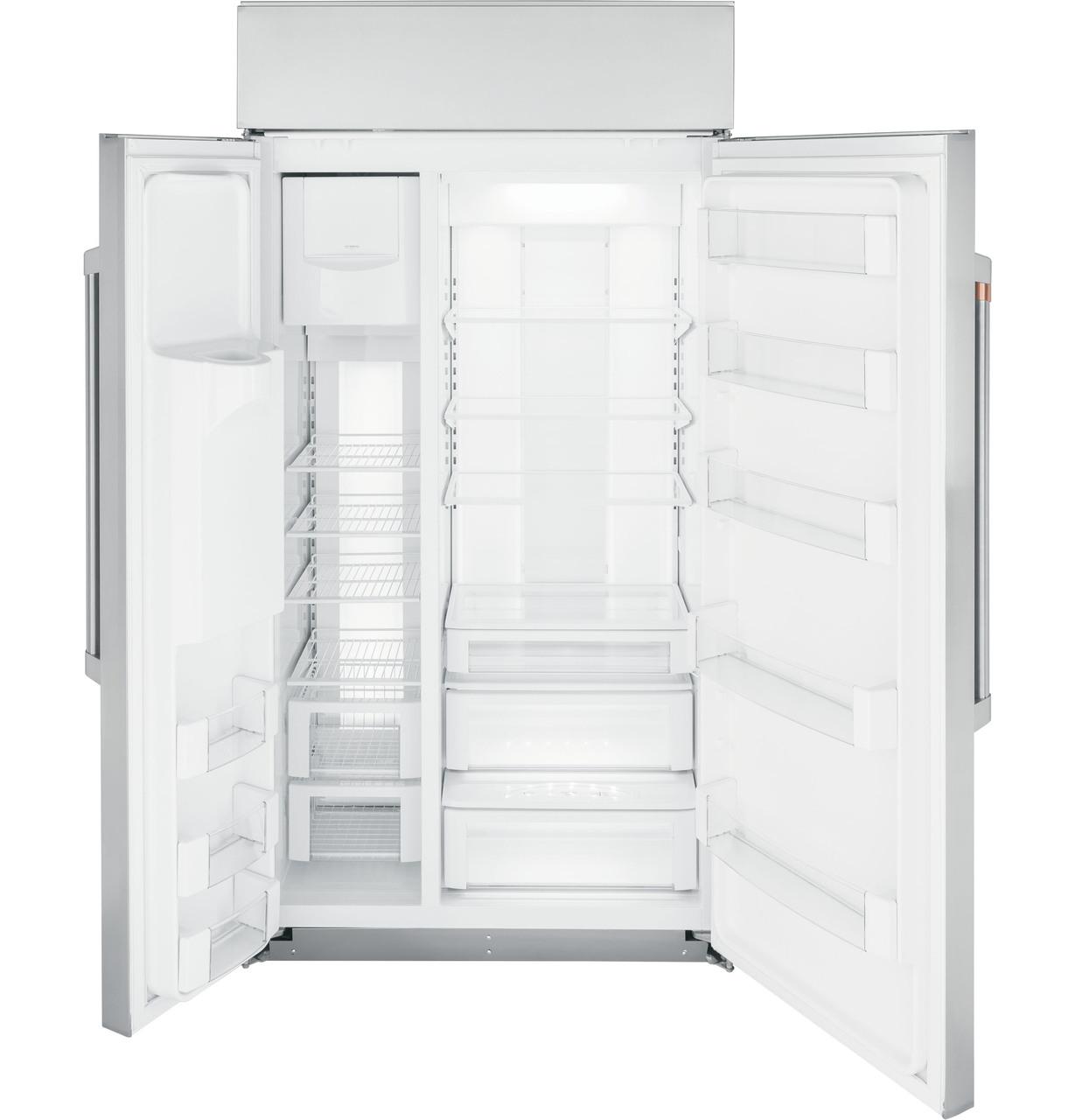 Cafe CSB42YP2RS1 CAF(EBACK)™ 42" Smart Built-In Side-by-Side Refrigerator with Dispenser