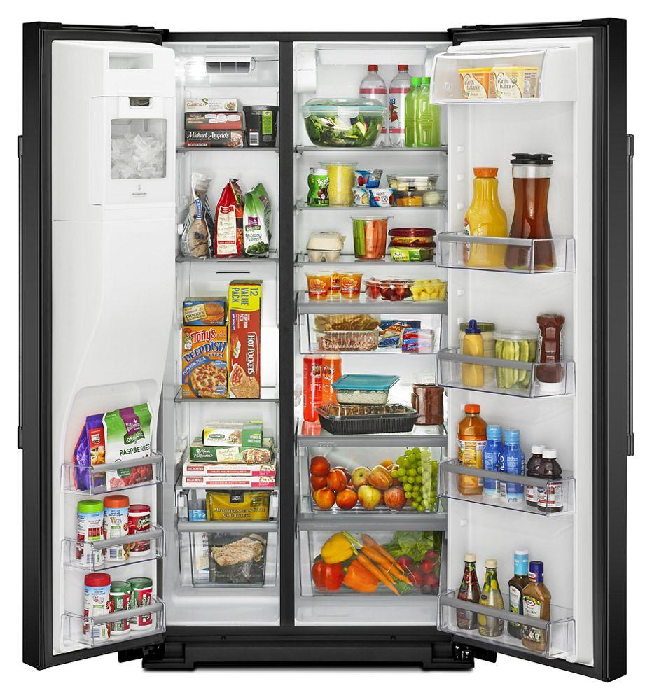 Maytag 36- Inch Wide Side-by-Side Refrigerator with External Ice and Water- 26 Cu. Ft.