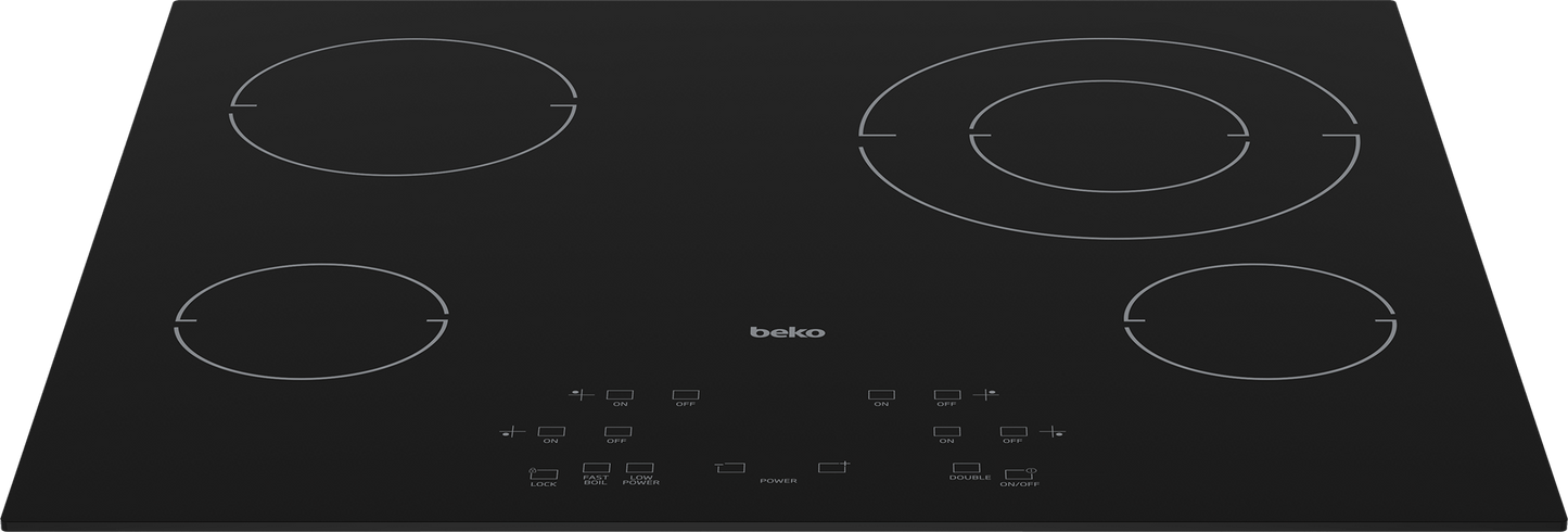Beko ECTM24102 24" Built-In Electric Cooktop with 4 Burners and Touch Control