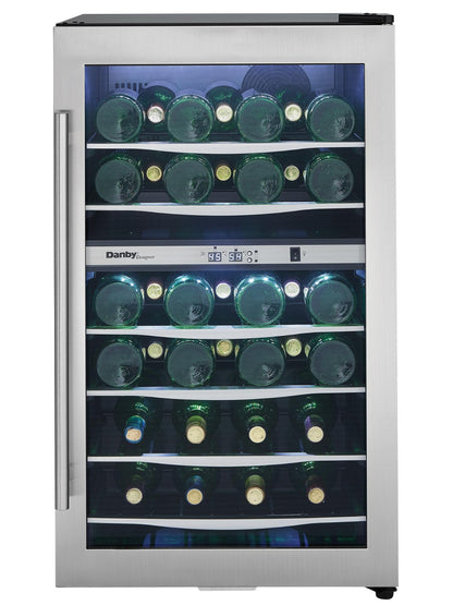 DWC040A3BSSDD Danby 38 Bottle Free-Standing Wine Cooler in Stainless Steel