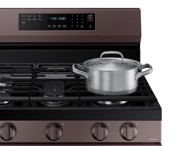 Samsung NX60A6711ST 6.0 cu. ft. Smart Freestanding Gas Range with No-Preheat Air Fry, Convection+ & Stainless Cooktop in Tuscan Stainless Steel