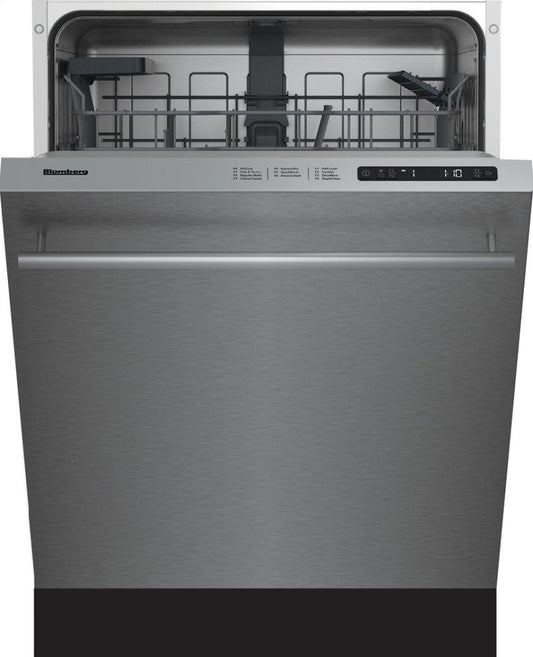 Blomberg Appliances DWT51600SS 24in Dishwasher SS w/ bar handle 48dBA top control 6 cycle, beam on floor