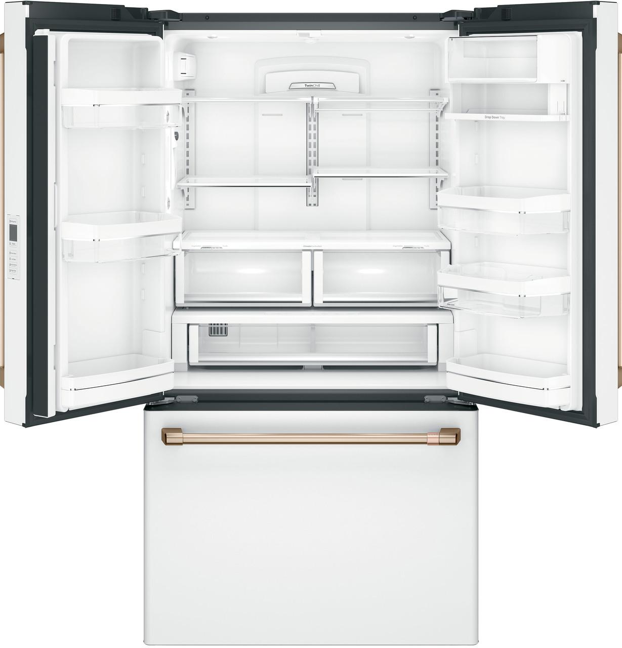 Cafe CWE23SP4MW2 CAF(EBACK)™ ENERGY STAR® 23.1 Cu. Ft. Smart Counter-Depth French-Door Refrigerator