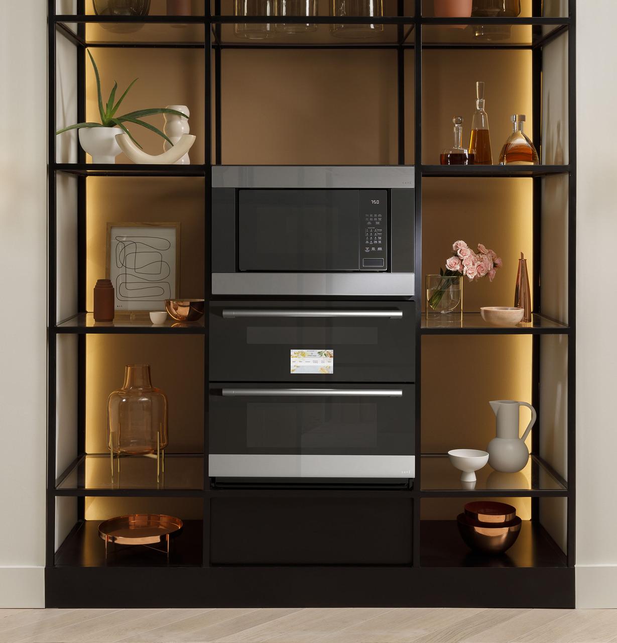 Cafe CTS92DM2NS5 CAF(EBACK)™ 30" Duo Smart Single Wall Oven in Platinum Glass
