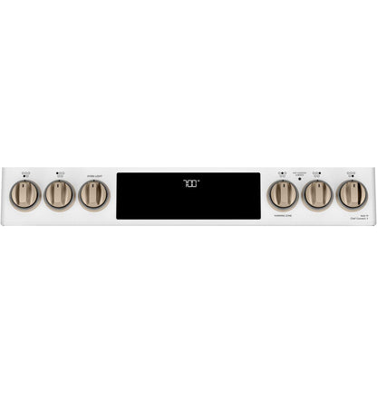 Cafe CES700P4MW2 CAF(EBACK)™ 30" Smart Slide-In, Front-Control, Radiant and Convection Range