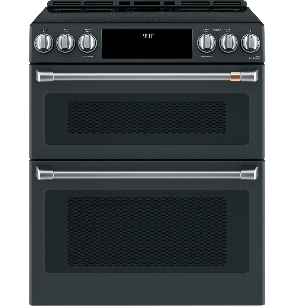 Cafe CHS950P3MD1 CAF(EBACK)™ 30" Smart Slide-In, Front-Control, Induction and Convection Double-Oven Range